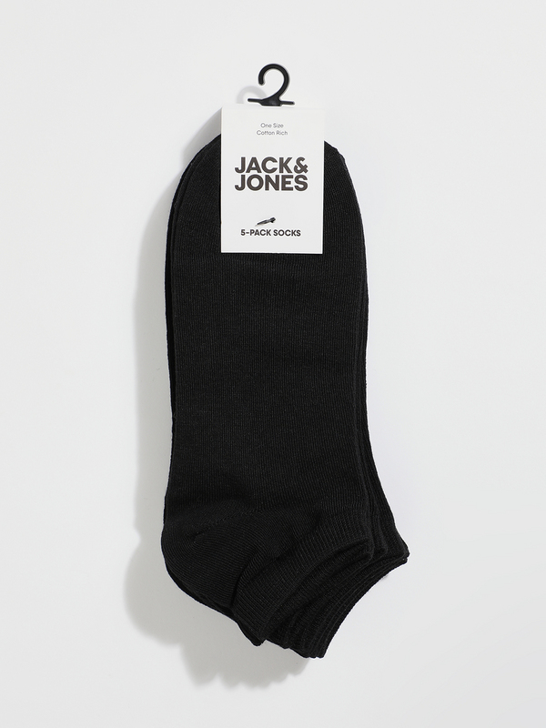 JACK AND JONES Lot De 5 Paires De Chaussette Basses Noir 1000808