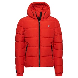 SUPERDRY Doudoune Superdry Hooded Sports Rouge Brillant