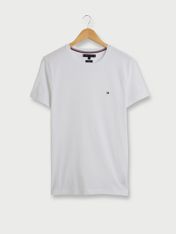 TOMMY HILFIGER Tee-shirt Extra Slim Uni Blanc 1004875