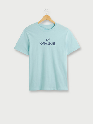 KAPORAL Tee-shirt Logo Signature En Coton Biologique Bleu turquoise
