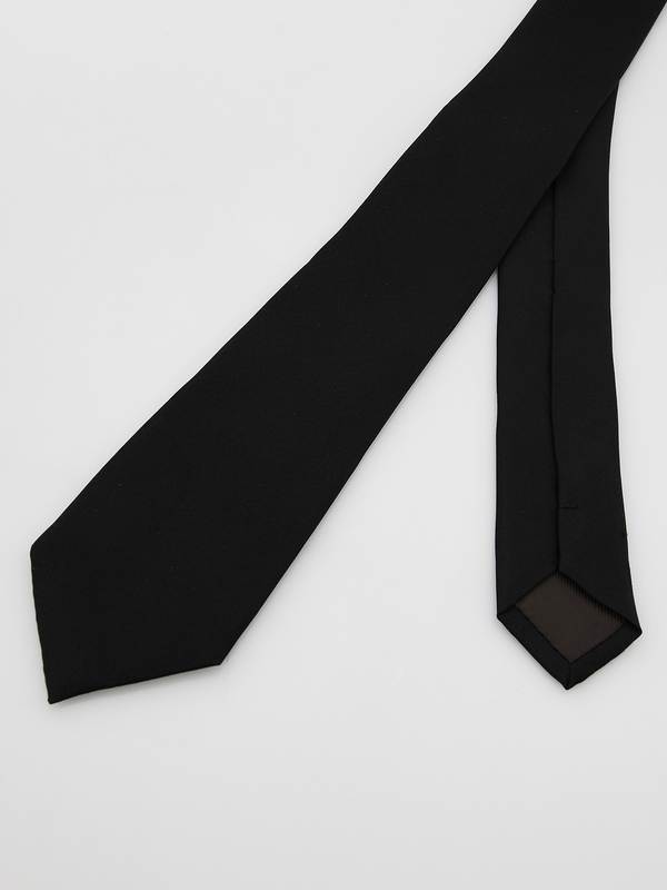 ETERNA Cravate En Soie Unie Noir Photo principale