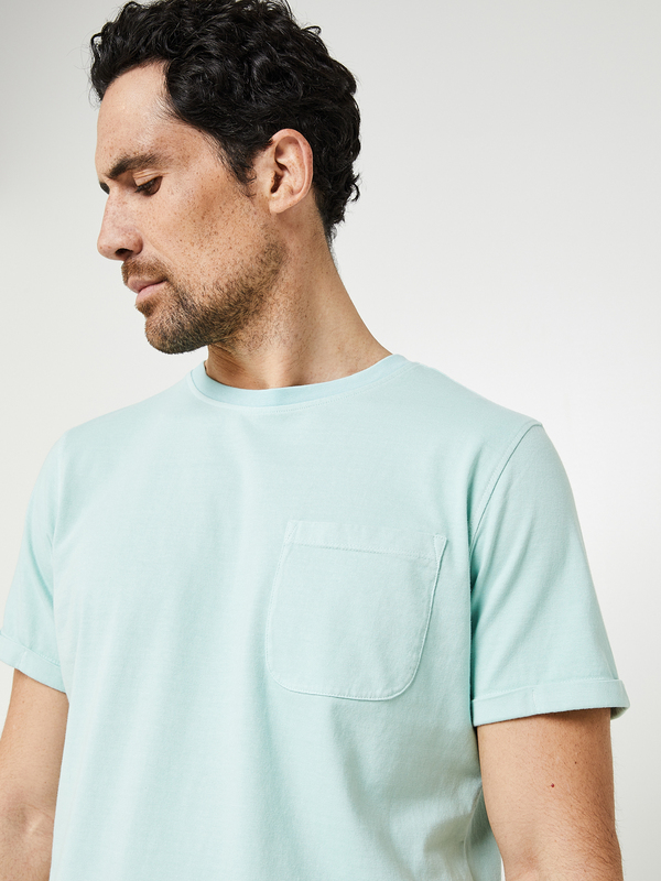 BASEFIELD Tee-shirt Col Rond Uni, Manches Courtes  Revers Basefield Vert 1022999