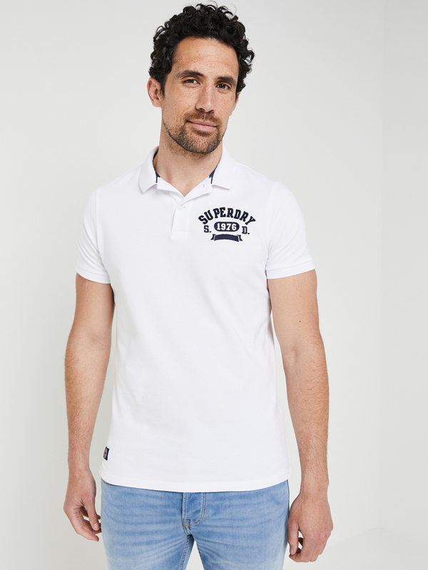 SUPERDRY Polo manches courtes Blanc 1024636