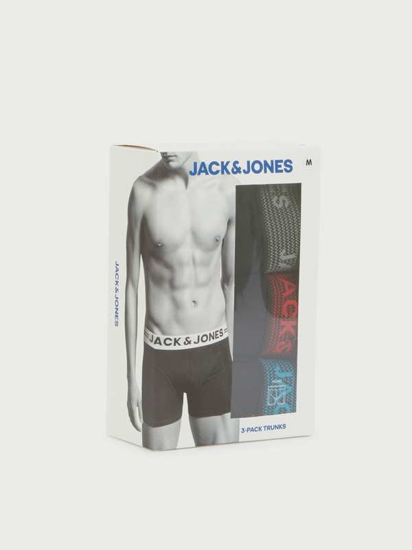 JACK AND JONES 3 Boxers Assortis Noir 1038317
