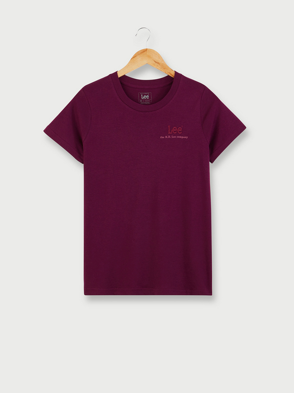 LEE Tee-shirt Mini Logo Brod Violet fonc 1044372