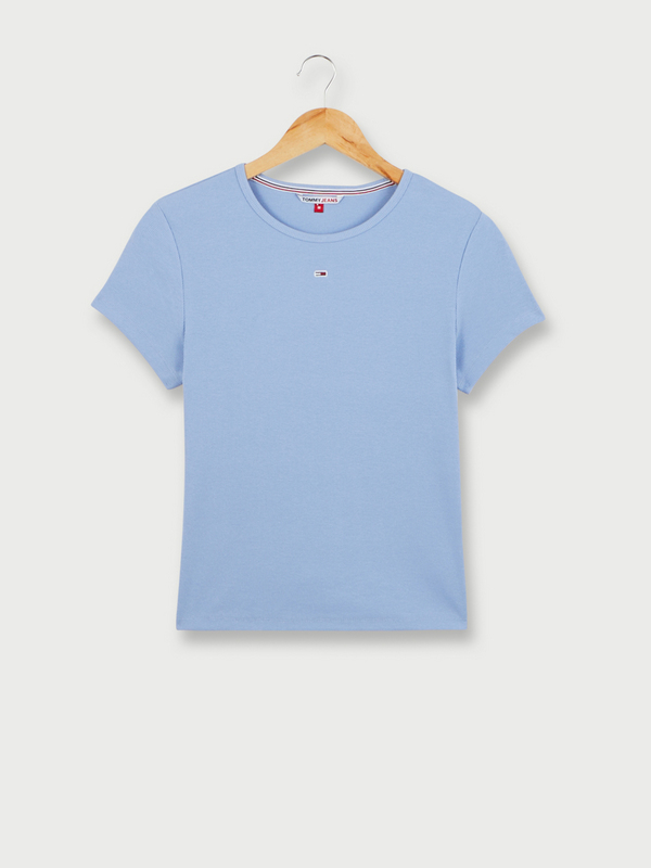 TOMMY JEANS Tee-shirt Fines Ctes, Mini Logo Brod Bleu ciel 1044382