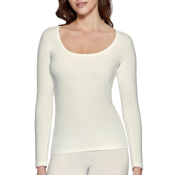IMPETUS Tricot De Peau Manches Longues En Laine Lyocell Premium Wool Blanc 1049546