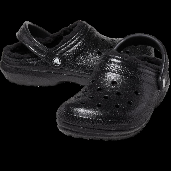 CROCS Sabot  Enfiler Crocs Classic Glitter Lined Clog Noir Photo principale