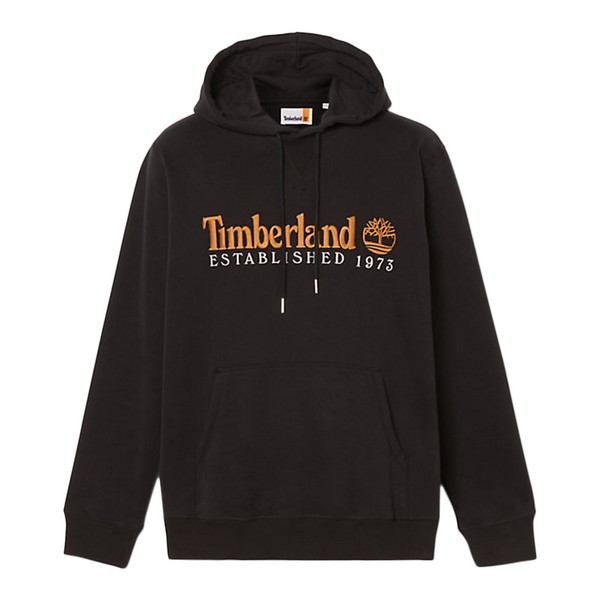 TIMBERLAND Sweat  Capuche Timberland Logo Brush Back Noir 1053960
