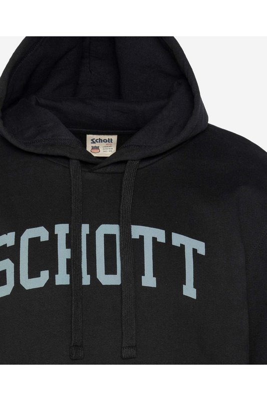 SCHOTT Sweat  Capuche Gros Logo  -  Schott - Homme BLACK Photo principale