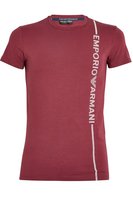 EMPORIO ARMANI Tshirt Coton Stretch Logo Vertical  -  Emporio Armani - Homme 09876 BORGOGNA