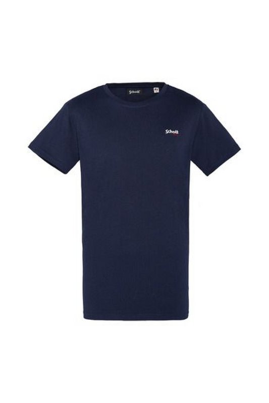 SCHOTT Tshirt Coton Logo Brod  -  Schott - Homme NAVY