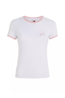 TOMMY JEANS Tshirt Slim Logo Signature Brod  -  Tommy Jeans - Femme YBR White