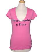 ABERCROMBIE ET FITCH Top Manches Courtes Rose