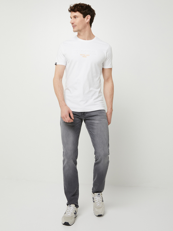 KAPORAL Tee-shirt En Coton Stretch Logo Emboss Blanc Photo principale