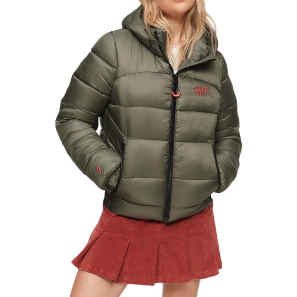 SUPERDRY Doudoune  Capuche Superdry Sport Puffer Bomber Olive Poudr Photo principale