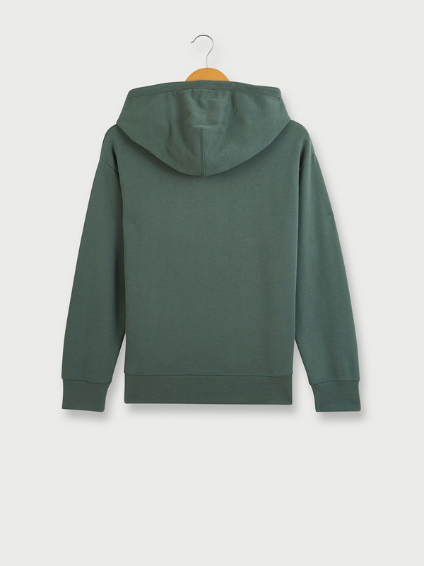 LEVI'S Sweat-shirt  Capuche 100% Coton Uni Vert Photo principale