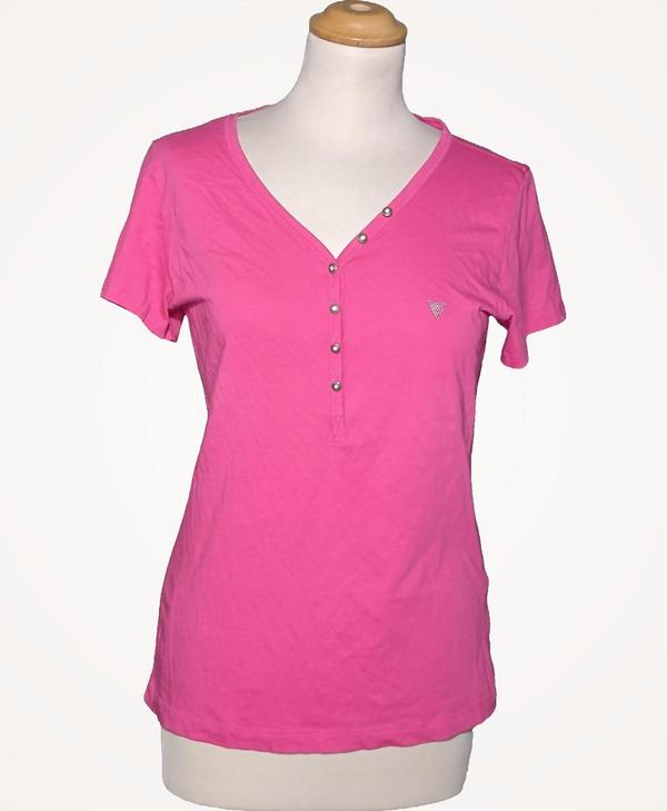 GUESS Top Manches Courtes Rose Photo principale