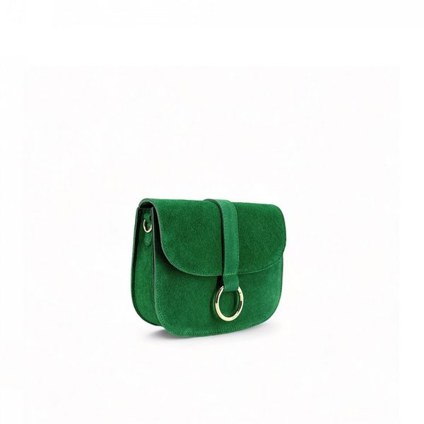 OH MY BAG Mini-sac Besace En Cuir Nubuck Velvet Vert anglais Photo principale