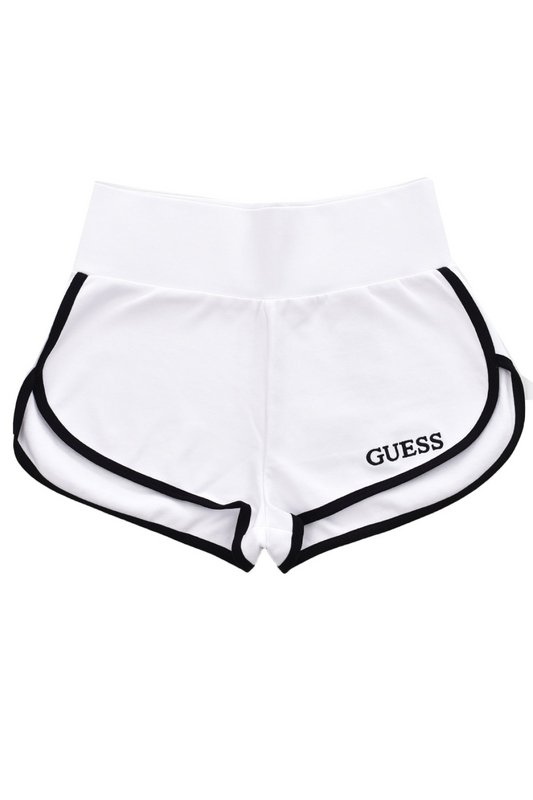 GUESS Mini Short Logo Brod  -  Guess Jeans - Femme G011 Pure White