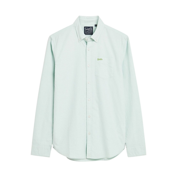 SUPERDRY Chemise Superdry Oxford Shirt Vert Claire Photo principale