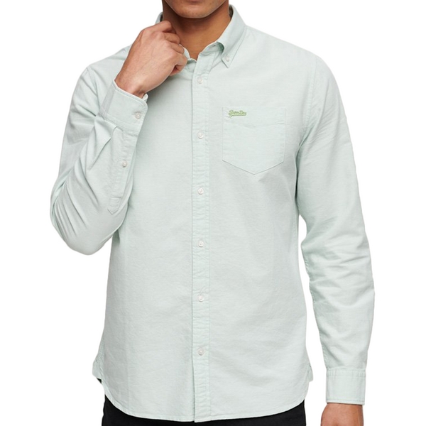 SUPERDRY Chemise Superdry Oxford Shirt Vert Claire Photo principale