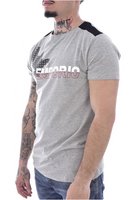 JUST EMPORIO Tshirt Stretch Gros Logo Print Relief  -  Just Emporio - Homme GREY MEL/BLACK