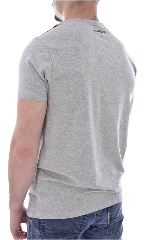 JUST EMPORIO Tshirt Stretch Gros Logo Print Relief  -  Just Emporio - Homme GREY MEL/BLACK Photo principale
