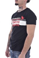 JUST EMPORIO Tshirt Stretch Bandes Logo  -  Just Emporio - Homme BLACK