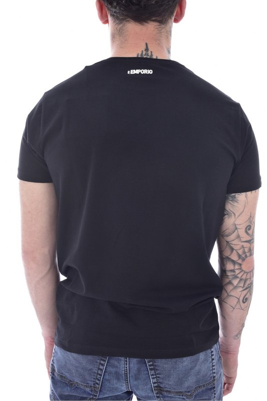 JUST EMPORIO Tshirt Stretch Bandes Logo  -  Just Emporio - Homme BLACK Photo principale