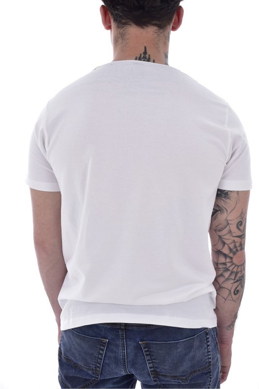 JUST EMPORIO Tshirt Coton Stretch Print Logo  -  Just Emporio - Homme WHITE Photo principale
