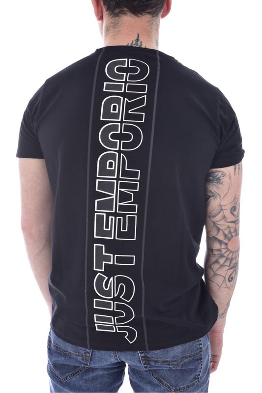 JUST EMPORIO Tshirt Stretch Gros Logo Dos  -  Just Emporio - Homme BLACK Photo principale