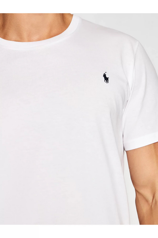 RALPH LAUREN Tshirt Iconique 100%coton  -  Ralph Lauren - Homme 004 WHITE Photo principale