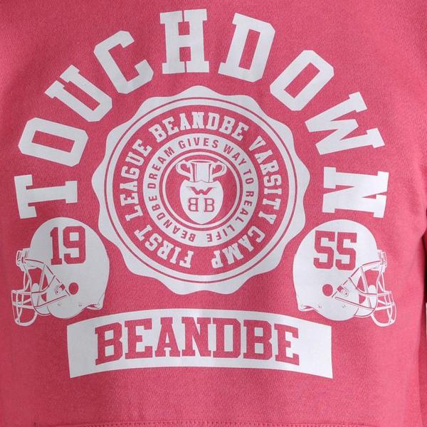 BE AND BE TOUCHDOWN Sweat Be And Be Touchdown Rib Fushia  Blanc Rose Photo principale
