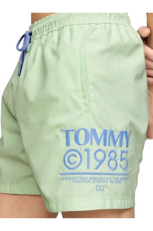 TOMMY JEANS Short De Bain Logo Brod  -  Tommy Jeans - Homme LXY Opal Green Photo principale