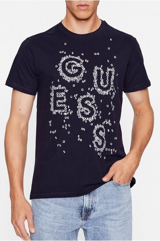 GUESS Tshirt Logo Fantaisie  -  Guess Jeans - Homme G7V2 SMART BLUE Photo principale