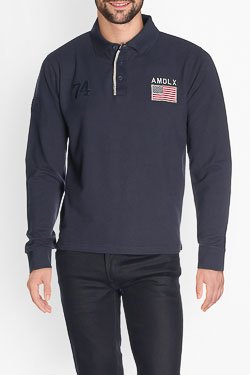 Polo DEELUXE W17217 Bleu marine