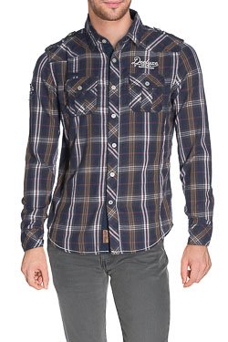 Chemise manches longues DEELUXE W16404 Bleu marine
