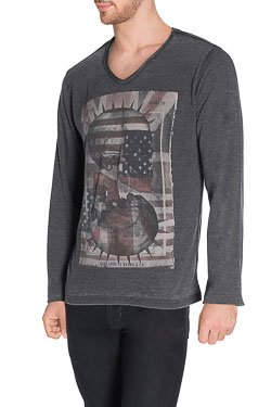 Tee-shirt manches longues DEELUXE W16129 Gris fonc