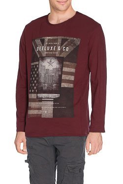 Tee-shirt manches longues DEELUXE W16183 Rouge bordeaux