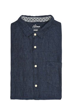 Chemise manches longues TIBET 53TI1CS710 Bleu fonc