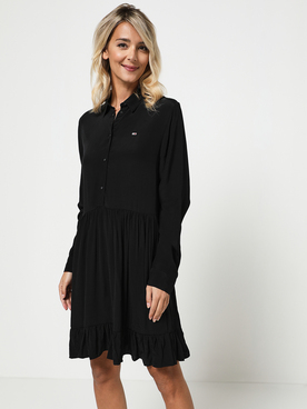 Robe TOMMY JEANS TIERED DRESS H22 Noir