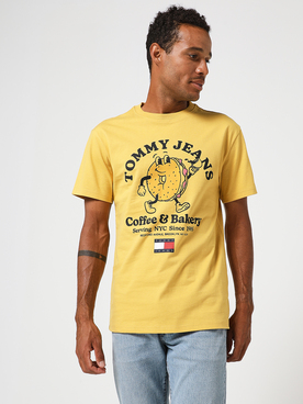 Tee-shirt TOMMY JEANS BAGEL TJ Jaune moutarde