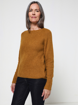 Pull CHRISTINE LAURE D2484 Jaune moutarde