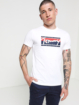 Tee-shirt TOMMY JEANS TOMMY SCRIPT TEE Blanc