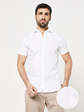 Chemise manches courtes JACK AND JONES BLACARDIFF SH SS Blanc