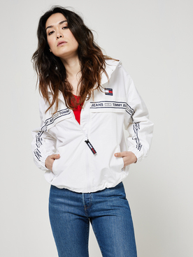 Blouson TOMMY JEANS CHICAGO TAPE Blanc