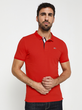 Polo TOMMY JEANS SOLID POLO Rouge