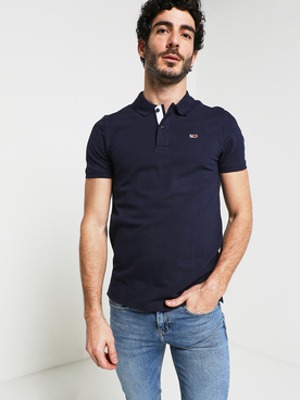 Polo TOMMY JEANS SOLID POLO Bleu marine