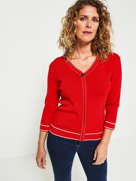 Pull CHRISTINE LAURE D0488 Rouge